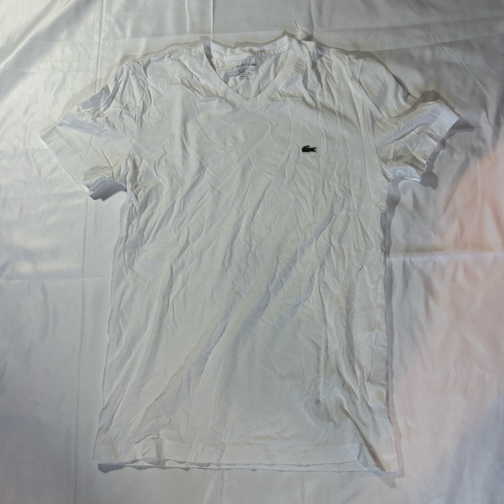 White Lacoste Tshirt